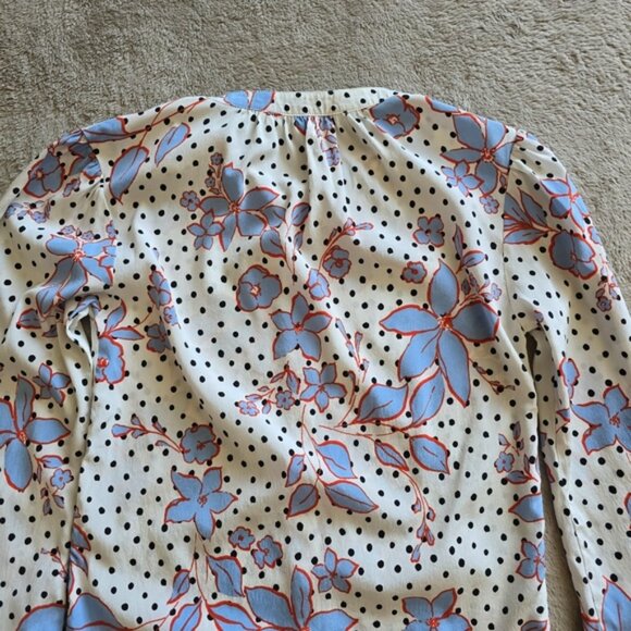 Veronica Beard Ashlynn Floral Silk Blouse size 4 - Picture 11 of 15